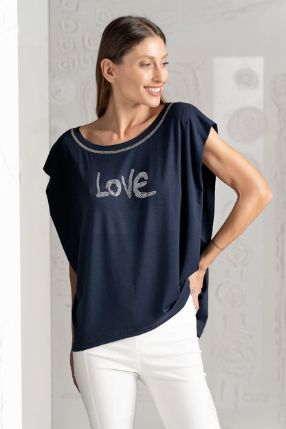 ELISA CAVALETTI T-Shirt Weiß+Hellblau+Dunkelblau