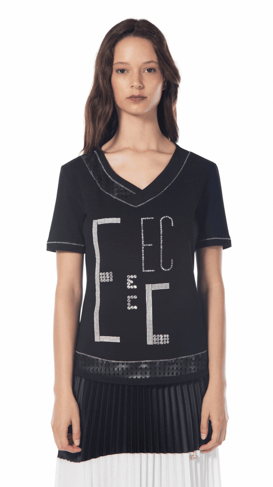 ELISA CAVALETTI T-Shirt Schwarz+Weiß