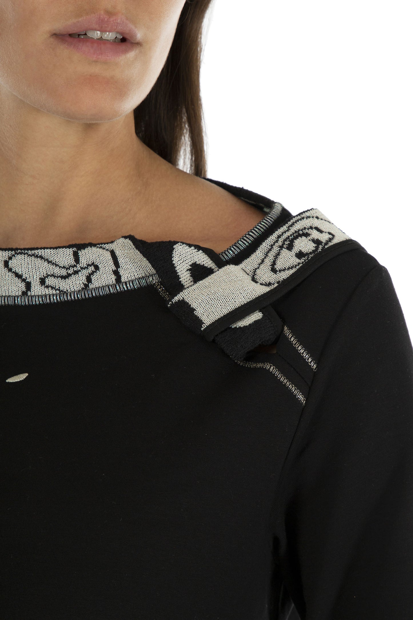 ELISA CAVALETTI Sweatshirt Black+White