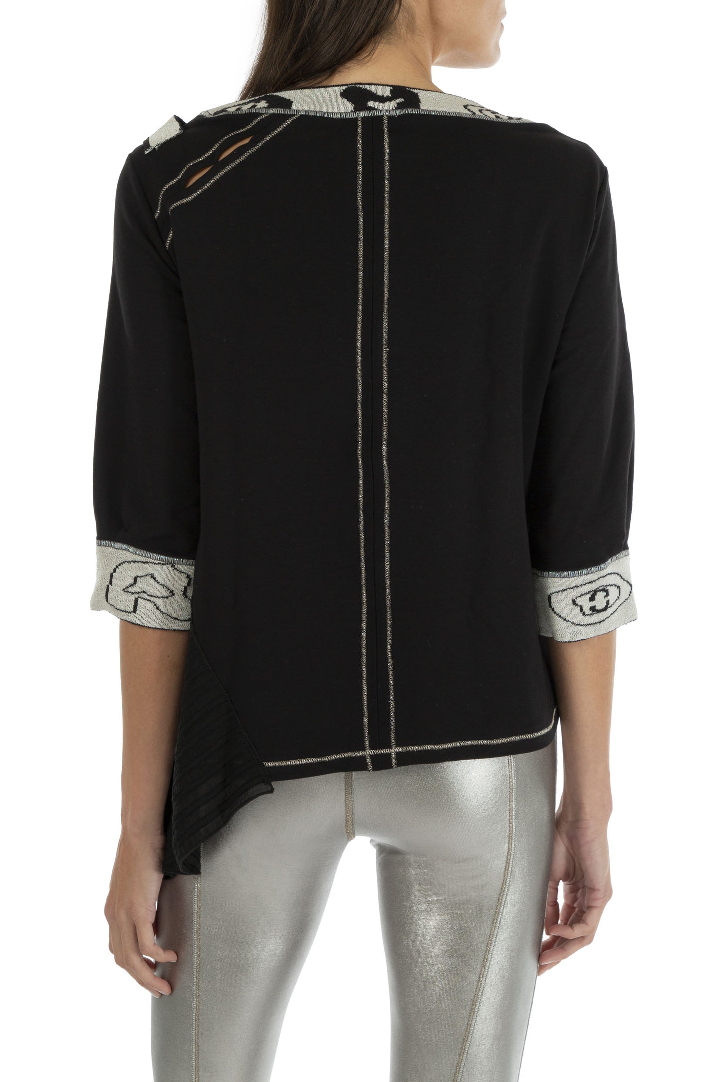 ELISA CAVALETTI Sweatshirt Black+White