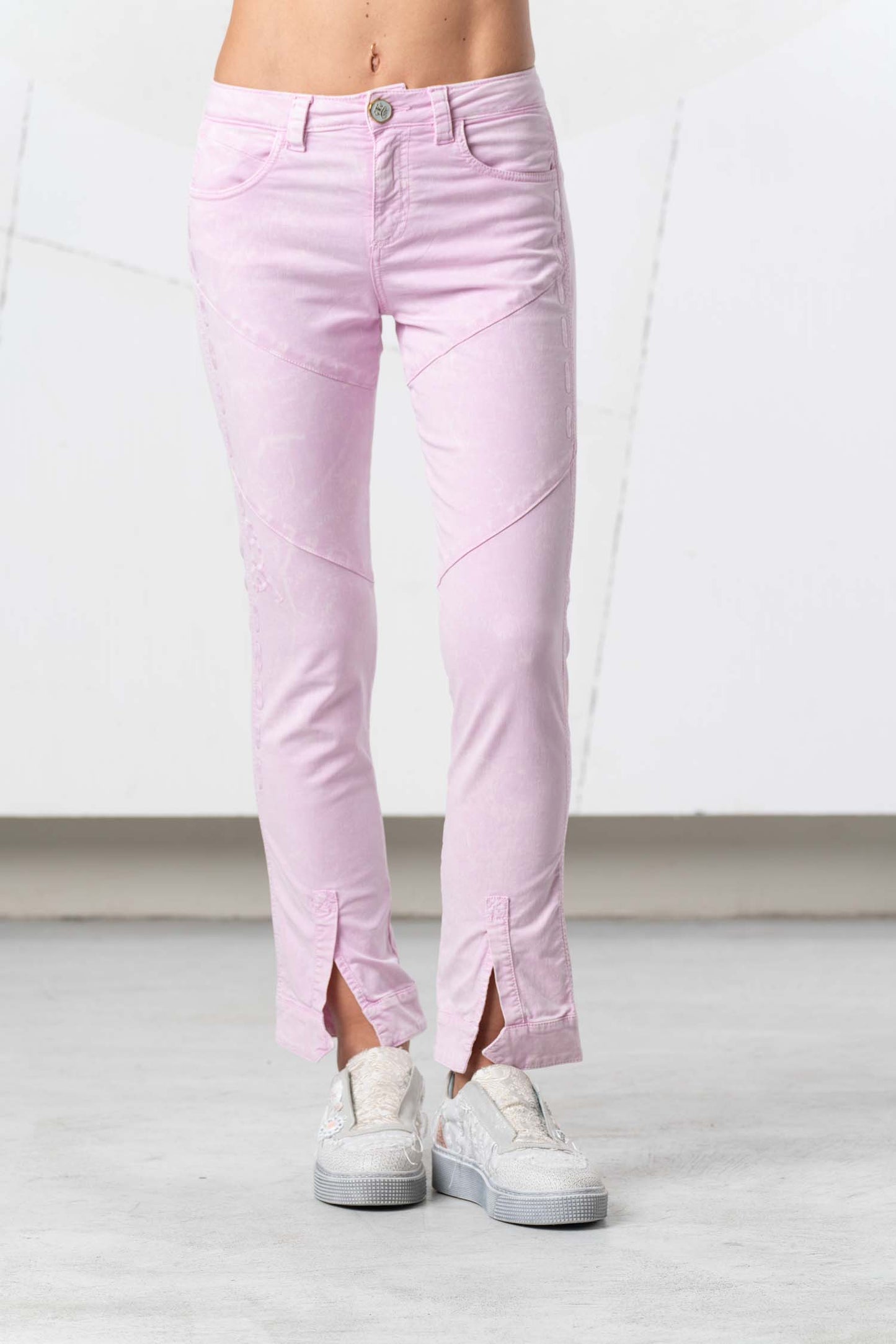 ELISA CAVALETTI summer trousers with slit