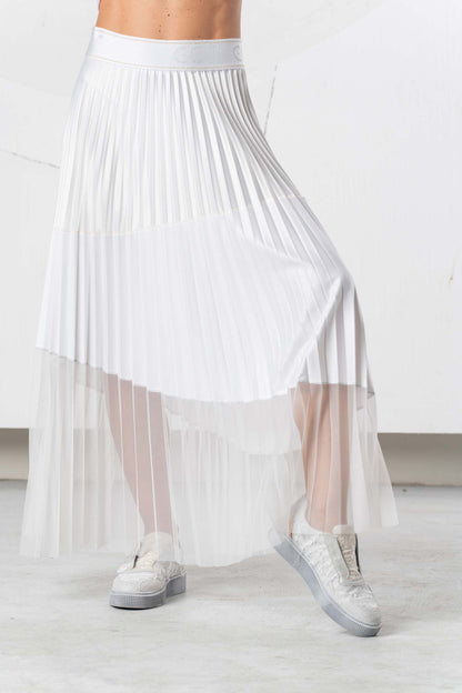 ELISA CAVALETTI Pleated Skirt White+Black