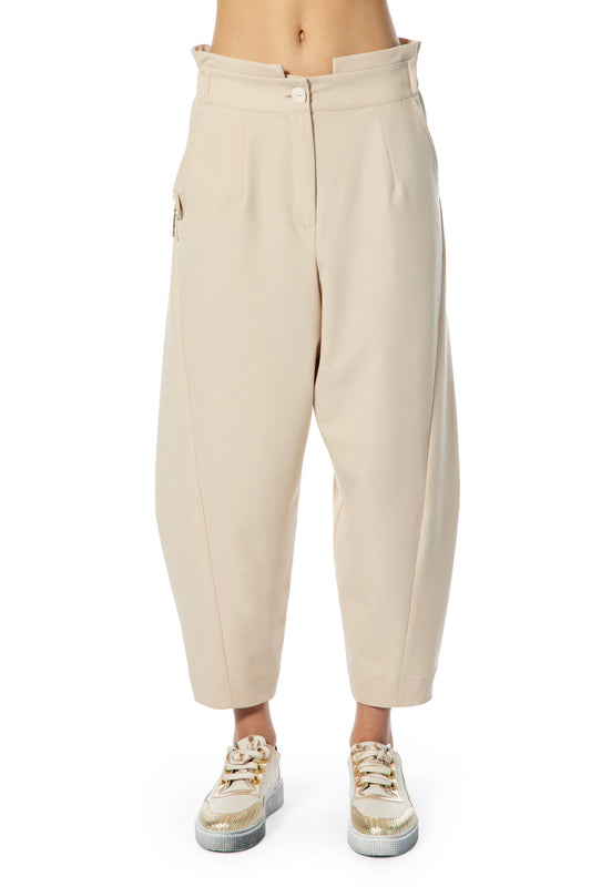 ELISA CAVALETTI Pants Beige+Black