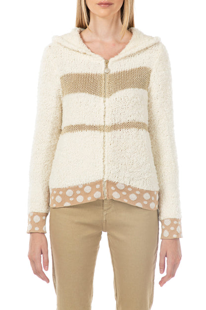 ELISA CAVALETTI Strickjacke Beige+Hellblau