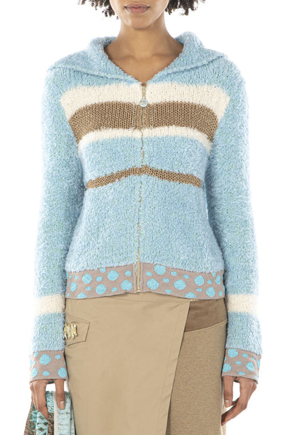 ELISA CAVALETTI Strickjacke Beige+Hellblau