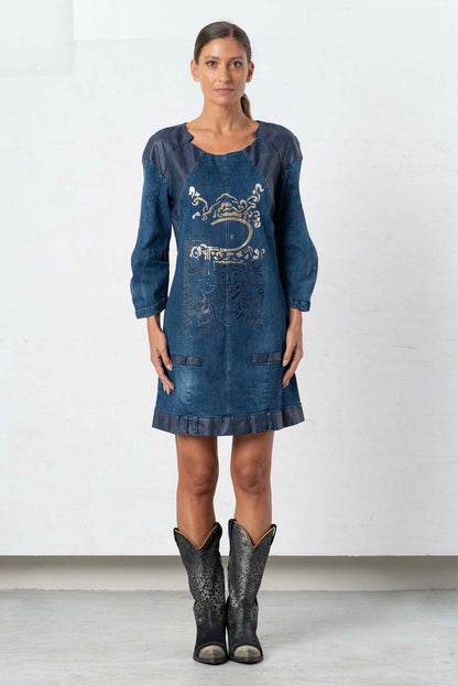 ELISA CAVALETTI denim dress denim blue