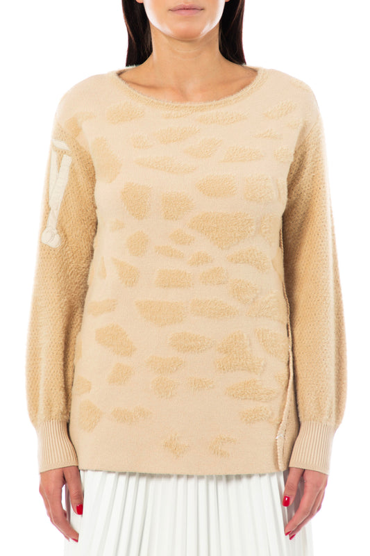 ELISA CAVALETTI Pullover Beige+Weiß