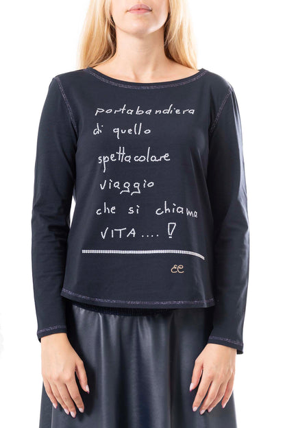 ELISA CAVALETTI Sweatshirt mit Aufschrift