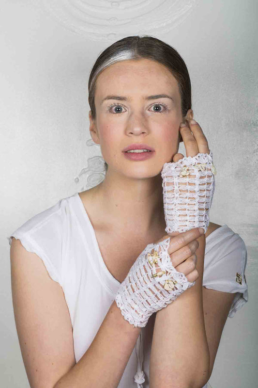 ELISA CAVALETTI fingerlose Handschuhe Bianco