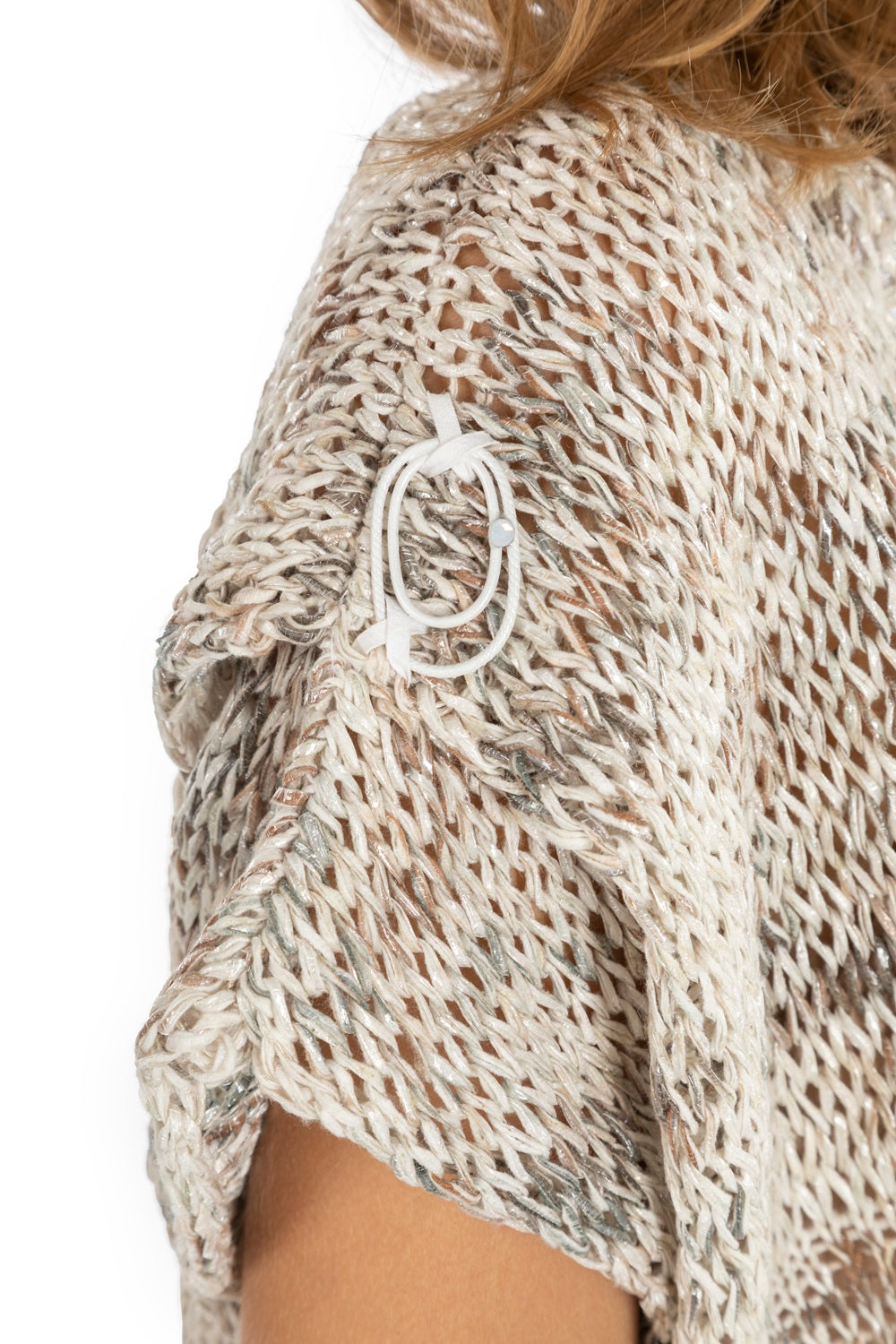 ELISA CAVALETTI Cardigan White+Beige