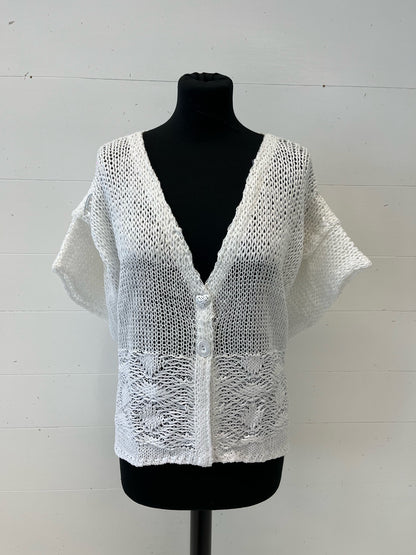 ELISA CAVALETTI Strickjacke Weiß+Beige