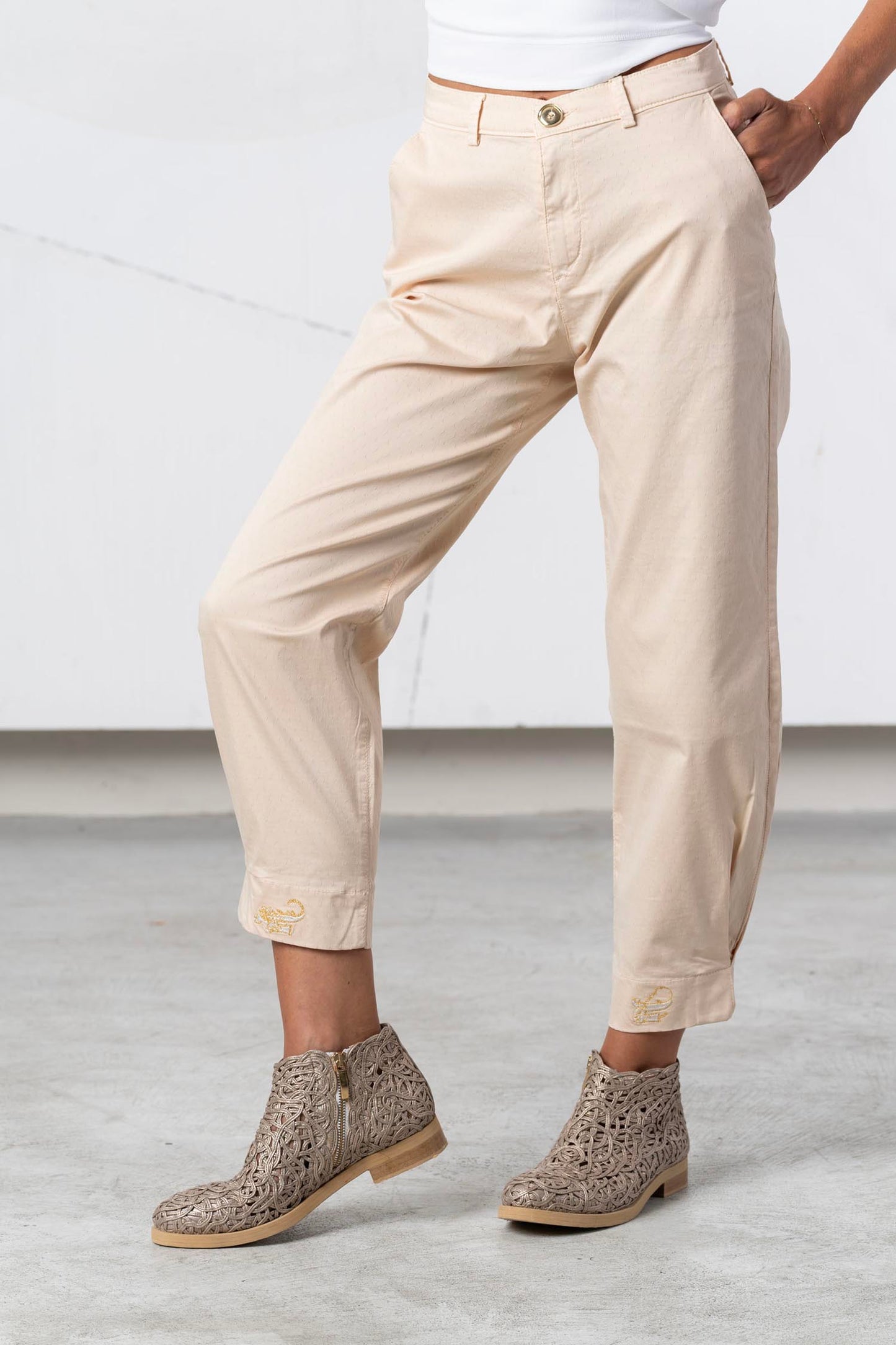 ELISA CAVALETTI summer pants yellow+beige