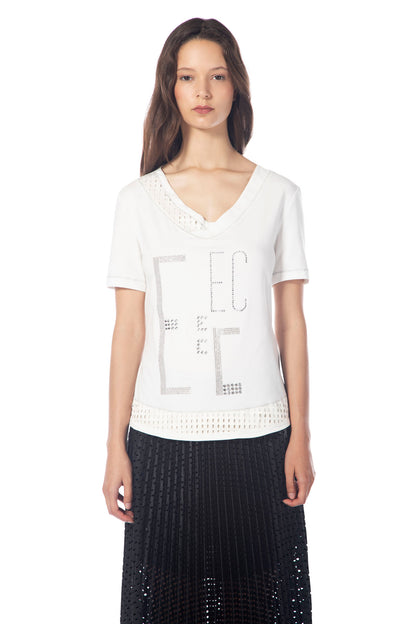 ELISA CAVALETTI T-Shirt Schwarz+Weiß
