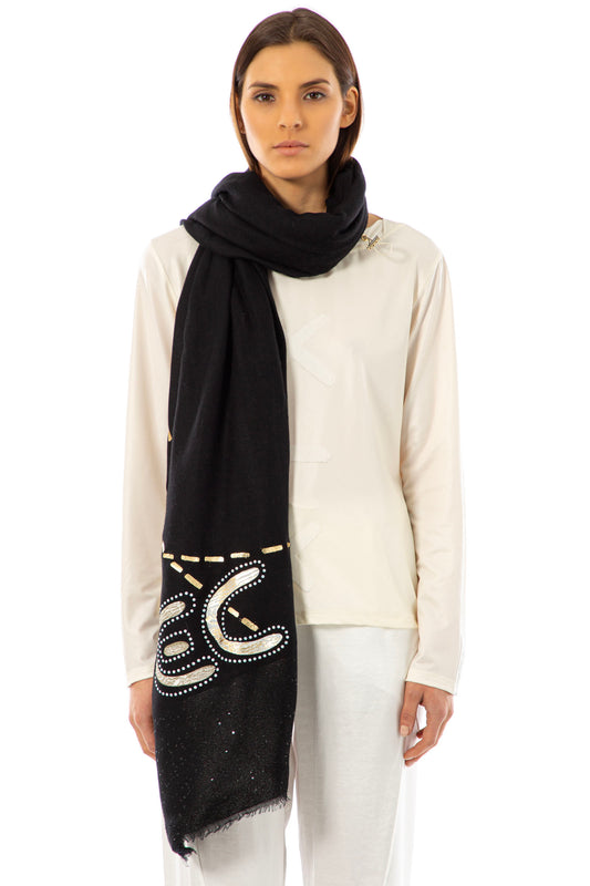 ELISA CAVALETTI Nero cashmere scarf