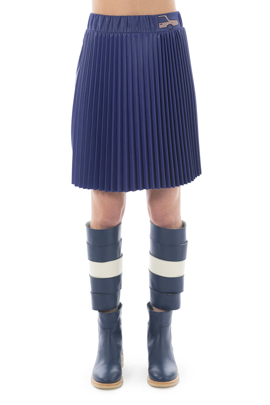 ELISA CAVALETTI pleated skirt blue+black+white