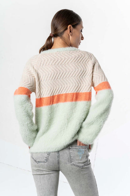 ELISA CAVALETTI sweater beige+green