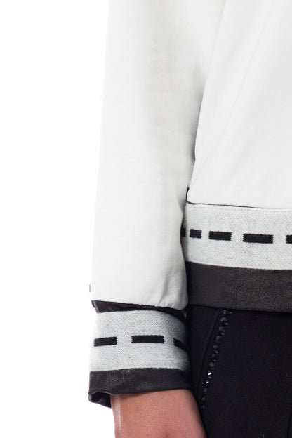 ELISA CAVALETTI Sweatshirt Schwarz + Weiß