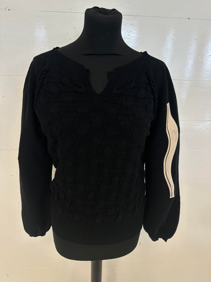 ELISA CAVALETTI Strickpullover Weiß+Schwarz