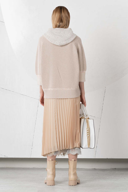 ELISA CAVALETTI Strickpullover Beige+Weiß