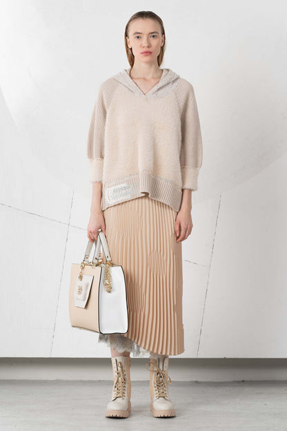 ELISA CAVALETTI Strickpullover Beige+Weiß