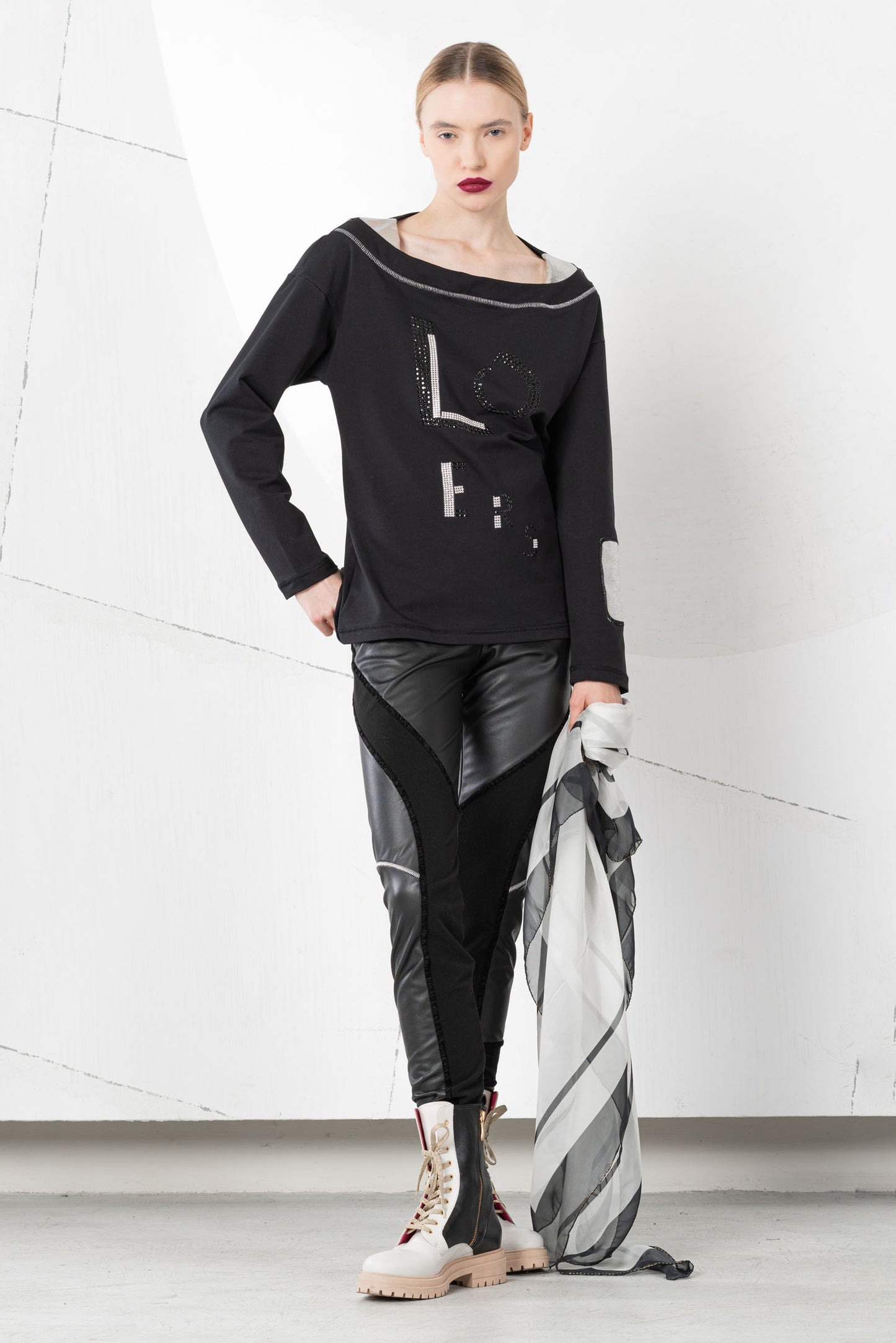 ELISA CAVALETTI Sweatshirt Black+White