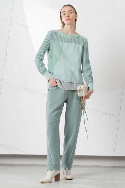 ELISA CAVALETTI Sweatshirt Mint+Beige