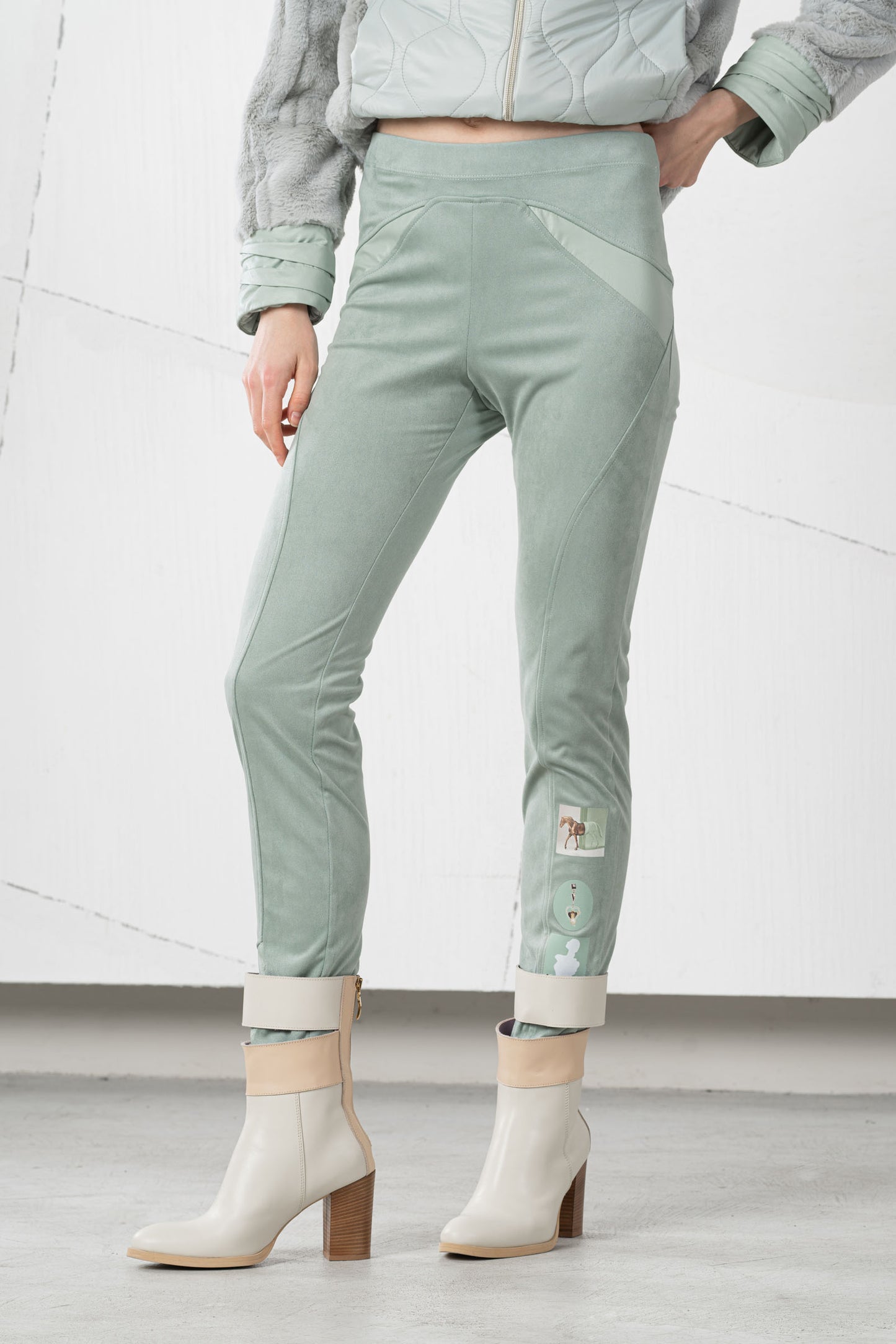 ELISA CAVALETTI leggings mint+black