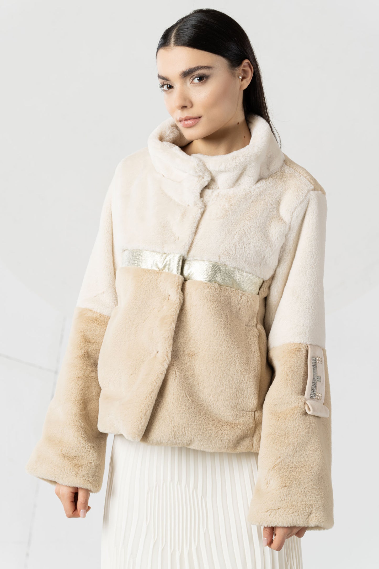 ELISA CAVALETTI Jacke Beige+Braun+Rosa