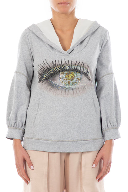 DANIELA DALLAVALLE hoodie with eye